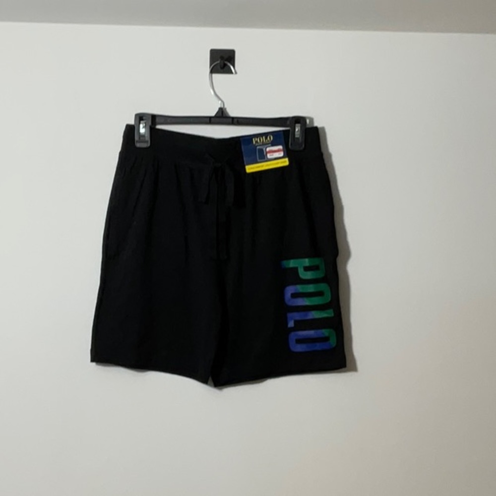 Polo by Ralph Lauren Black Shorts with Multicolor Logo
